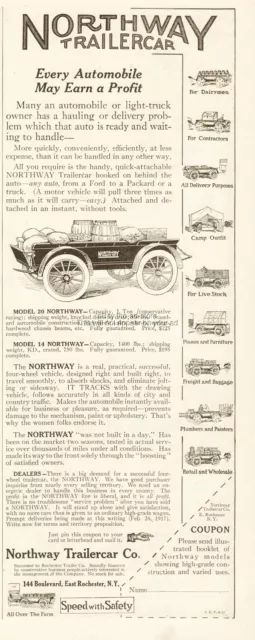 1917 Northway Trailercar Co East Rochester NY Automobile Truck Trailer Ad