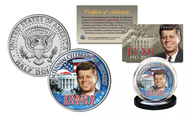 JOHN F KENNEDY JFK100 Celebration 2017 Official JFK Half Dollar White House Coin