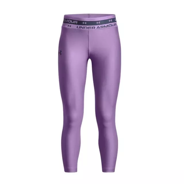 Leggings Under Armour ragazza (taglia 10-12Y) logo HeatGear leggings raccolti - nuovi