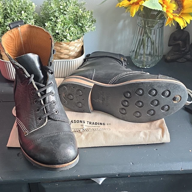 &SONS TRADING STEEL TOE CAP Super HEAVY DOCKER boot. WORN 4 Times. £385 ...