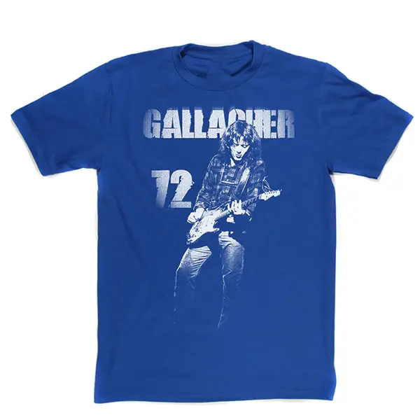72 Rory Gallagher T-Shirt Short Sleeve Royal Blue Unisex Size S-234XL