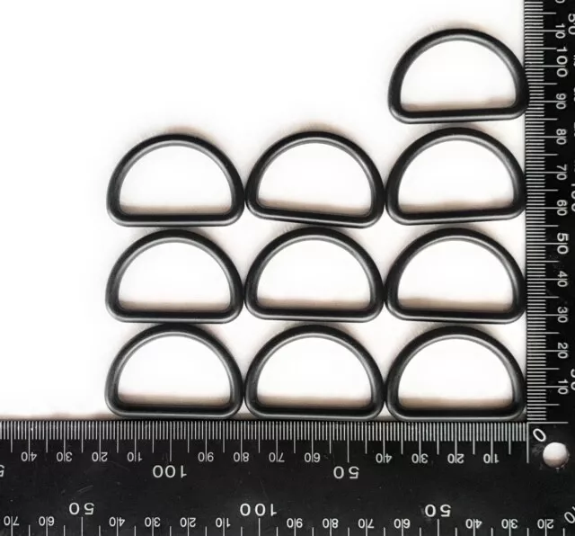 10 x D rings 42mm x 4mm (Matt Black) (will post within 24hours of purchase)