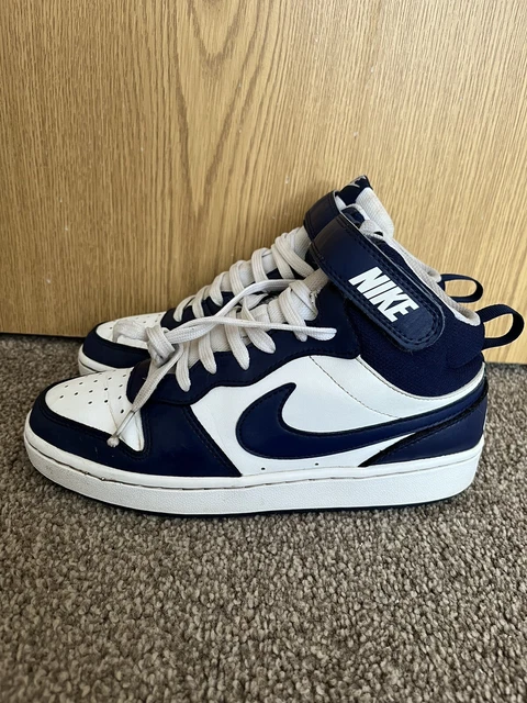 Nike Court Borough Mid 2 da ginnastica classica blu/bianca UK taglia 5,5 bambini