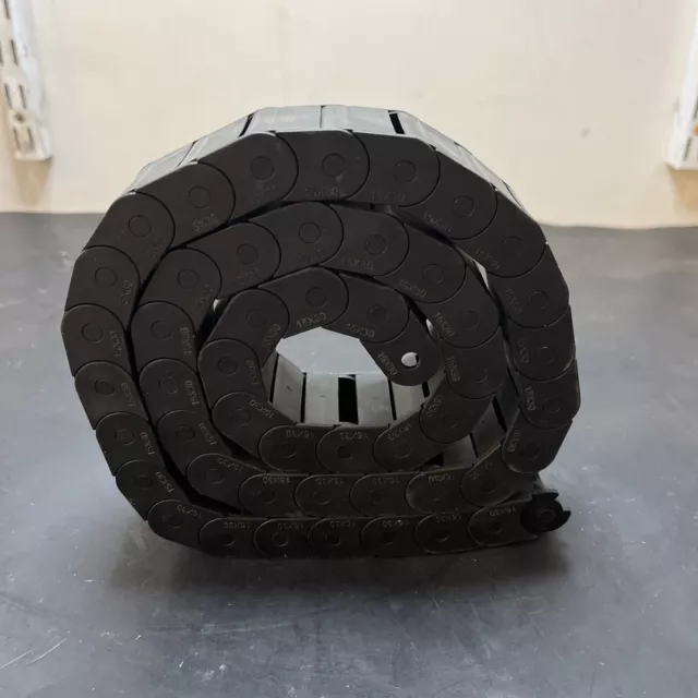 🔥🔥🔥1M 1000mm Black Long Nylon Cable Drag Chain Wire Carrier 15 x 30mm 🔥🔥🔥