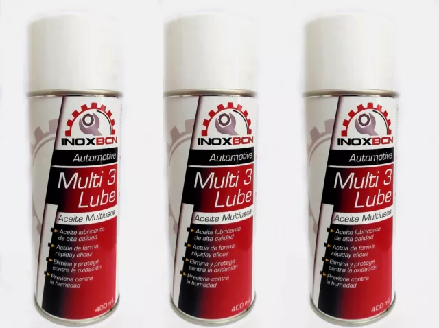Pack 3 Spray Aceite Lubricante Multiusos,Limpia,Protege,Desbloquea 400 Ml