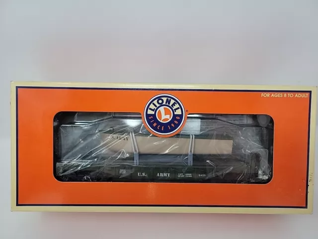 LIONEL 6-26027 US ARMY MILITARY FLAT CAR With BOAT O GAUGE *NIB*