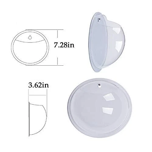 kathson Wall Fish Bowl Acrylic Hanging Aquarium Wall Mounted Bubble Betta... 2