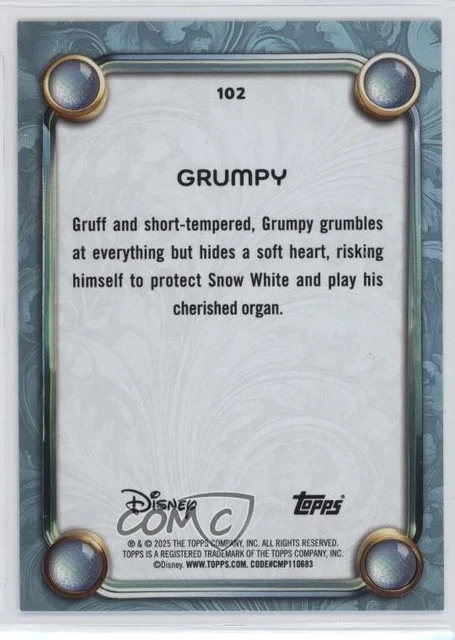 2025 TOPPS DISNEY Wonder Tier 2 Grumpy #102 1gx0 $2.70 - PicClick CA