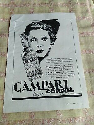 Pubblicità - Liquore Cordial Campari - 1940 - 27x37 cm - Advertising Werbung