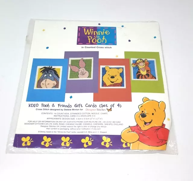 Disney Winnie The Pooh Counted Cross Stitch Card Kit (KD10)