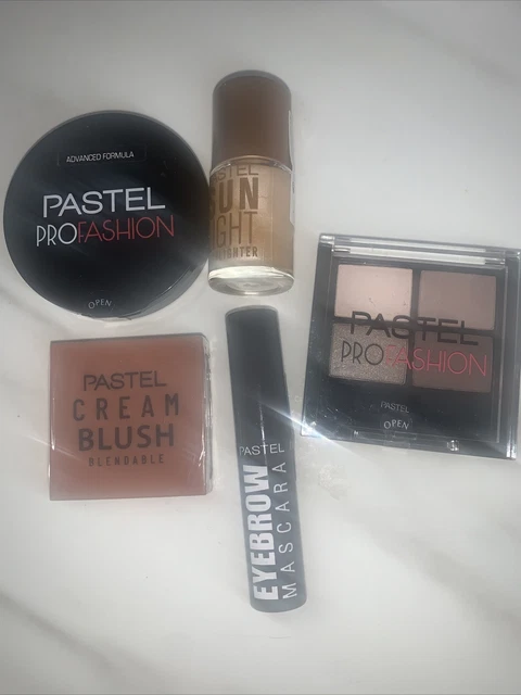 Paquete de maquillaje de cosméticos pastel | sombra de ojos | rubor | polvo | resaltador