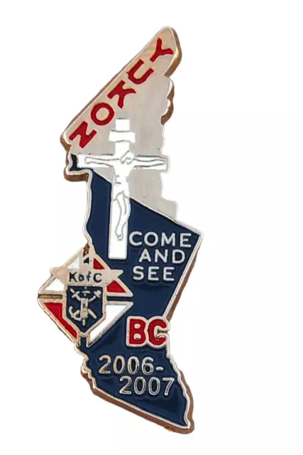YUKON BC Come And See Knights Of Columbus Lapel Hat Jacket Pin K of C