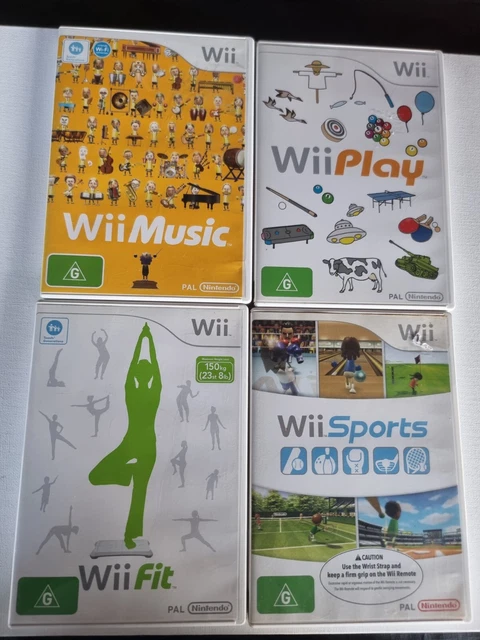 WII PLAY WII Music Wii Sports Wii Fit Nintendo Wii Games Bundle