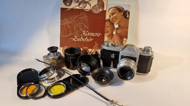 Contax D Zeiss Ikon mit Tessar Carl Zeiss Jena 50mm 2.8 und Zubehör