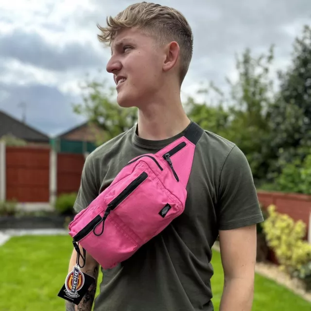 DICKIES PINK LARGE Bum Bag Men s Shoulder Bag Retro Festival Back Pack Satchel 20.99 PicClick UK