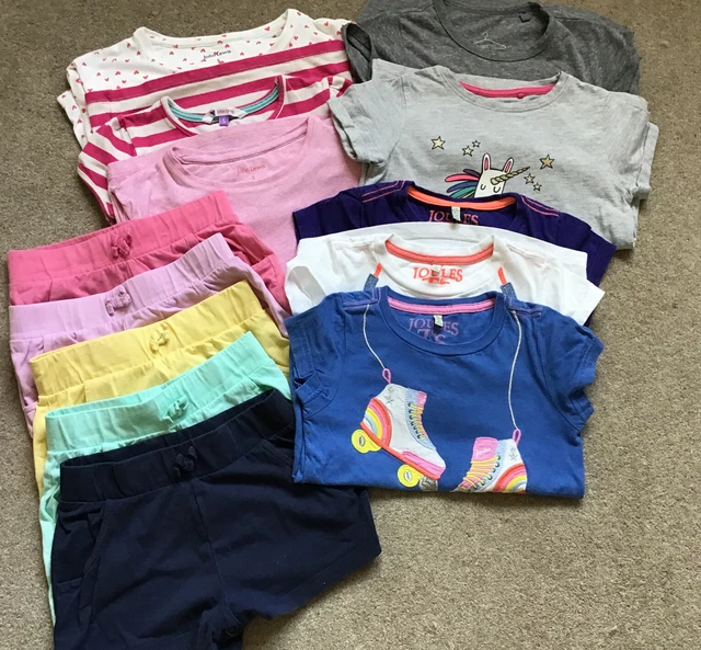 girls clothes bundle  5-6 t shirt , shorts , John Lewis , joules
