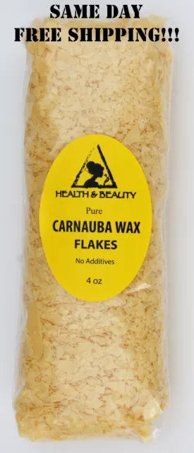 CARNAUBA WAX - T1 ORGANIC BRAZIL FLAKES by H&B Oils Center PREMIUM PURE 4 OZ