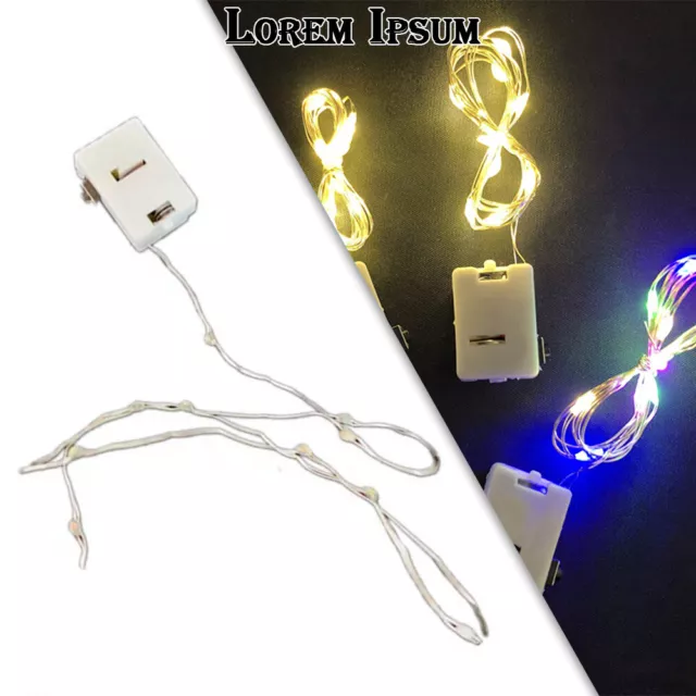 Battery Decor Micro Rice Colorful Wedding Powered Silver Fairy String Lights