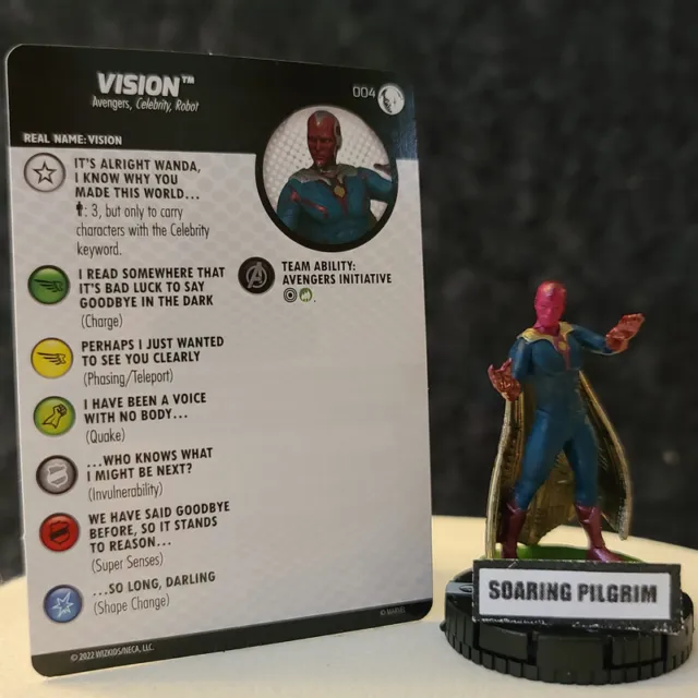 VISION - 004 COMMON Marvel Studios Disney + Plus Heroclix Set #4