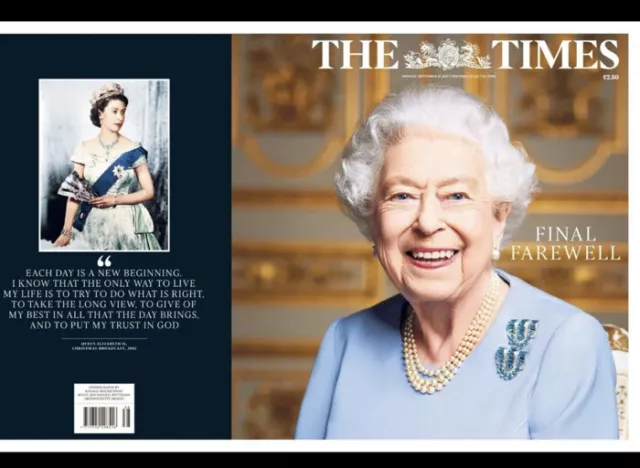 THE TIMES - Queen Elizabeth II - UK Newspaper 19th September 2022 Monday