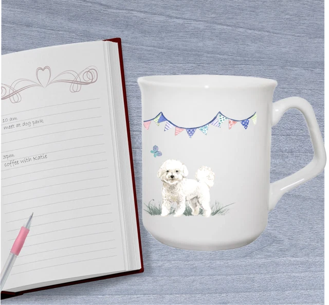 Bichon frise dog Mug  gift idea ' Life is better with a bichon'