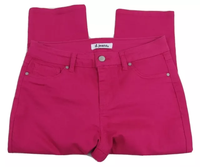 D. Jeans Mid-Rise Capri-Leg Women's Size 4 Hot Pink Cotton Denim Jeans