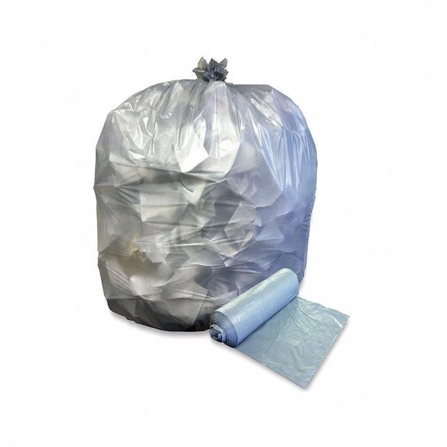 Envision 8105-01-557-4984 45 Gallon Clear Trash Bags (Box of 250)