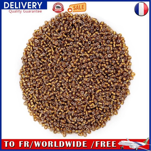 1200x DIY Beads for Jewelry Making Crafts Embroidery Accessories (Brown)