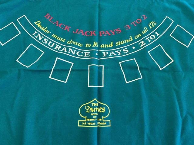 Original The Dunes Black Jack felt covering, Uncut & never used