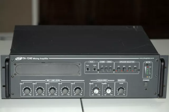 Amplificatore mixer JD Media TA-1240 PA 100V 70V Microfonico 5 canali