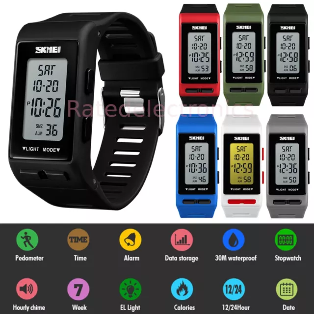 Waterproof SKMEI Digital LED Sport Watch Bracelet Men Women Fashion Wrist Watch