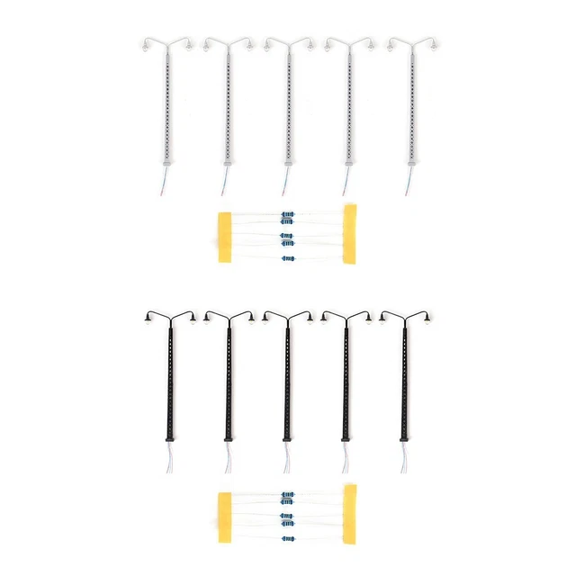 5Pcs Model Railway Lights With LED Lamps Lattice Mast Light