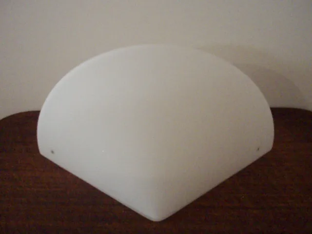 Wall Light ½ Moon Style, Milky White Glass