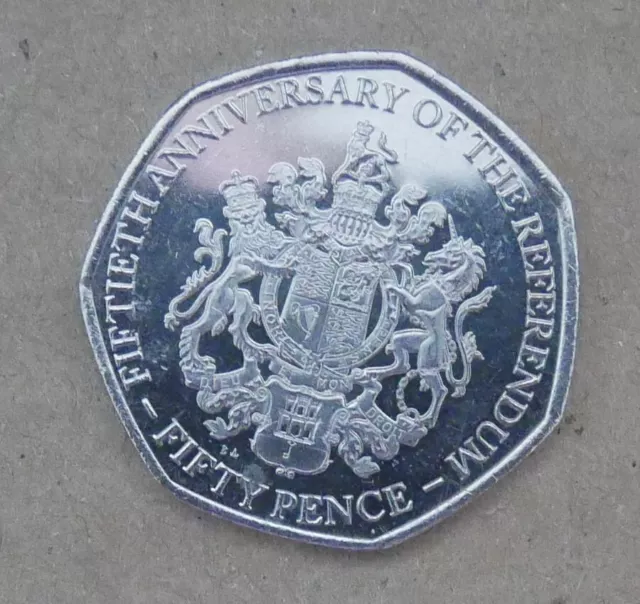 50pence GIBRALTAR ANNIVERSARY OF THE REFERENDUM ORIGINAL 2017 COIN