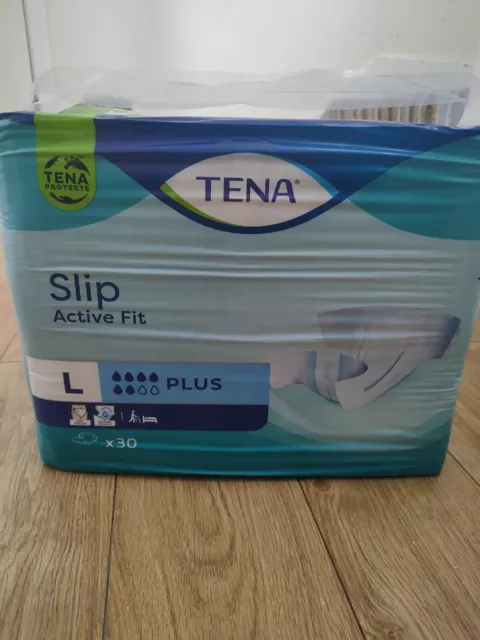 TENA Slip Active Fit Plus Incontinence Pads - Large, 1 Packs of 30