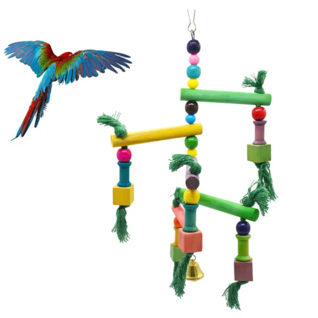 1pc Papagei Spielzeug Holz Vogel Spielzeug Vogel Kauen Spielzeug