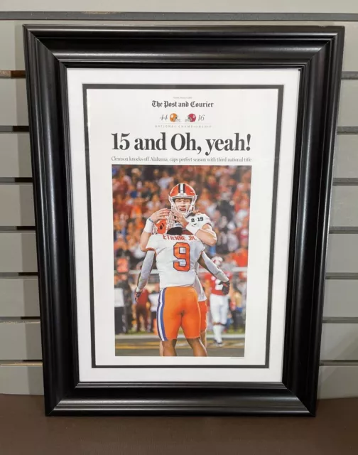 2018 Clemson Tigers NCAA College Football National Champions "15 and Oh, Yea!" F