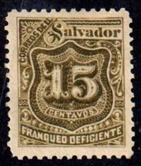 1895 EL SALVADOR Stamp - Postage Due 15c, SC#J6 A8A