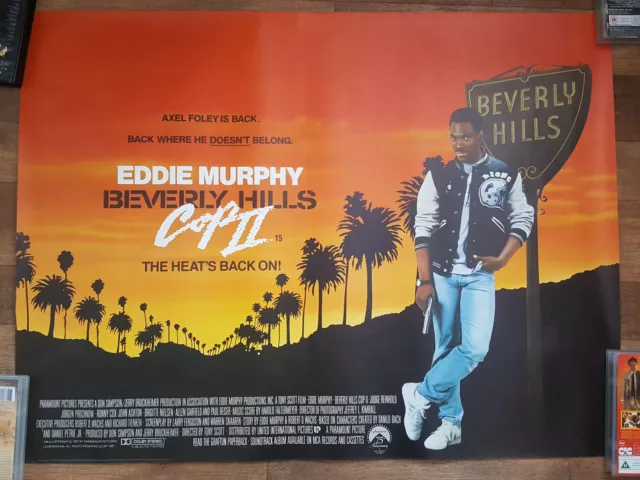 Beverly Hills Cop II 1987, 30" x 40" Original Quad Cinema Poster, Never Folded