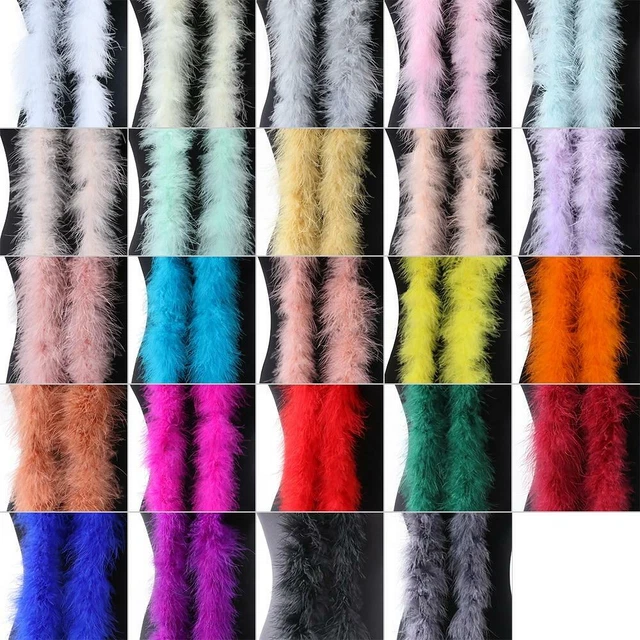 Marabou Pluma Colores Largos Boa Esponjoso Pavo Fiesta Carnaval Disfraz Recorte Teñido