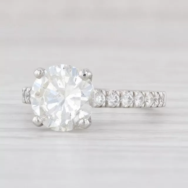 2.31ctw Rund Diamant Verlobungsring Platin Größe 4.5 GIA Zertifikat