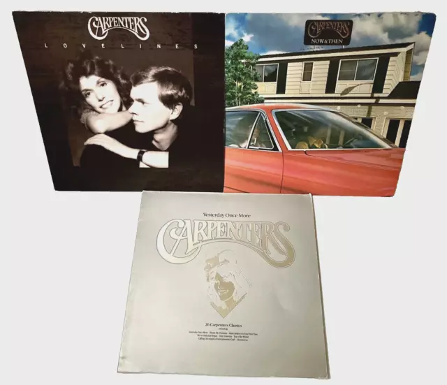 The Carpenters - Lovelines/Now & Then/Yesterday Once More LP Vinyl Record Bundle