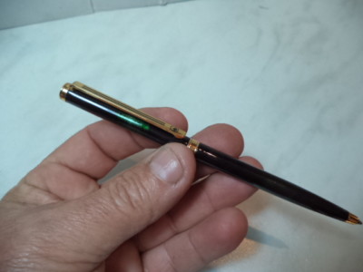 Colibri Vintage Plastica Nero Pieghevole Penna a Sfera Colibri Tasca Clip Primo 