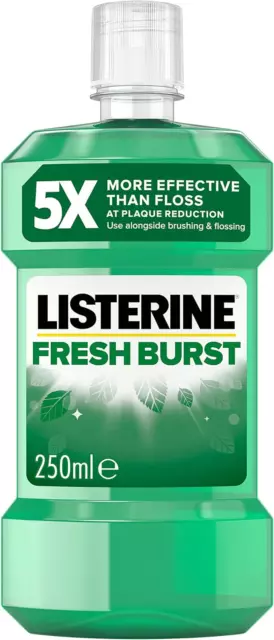 Enjuague bucal Listerine Fresh Burst, 250 ml blanco