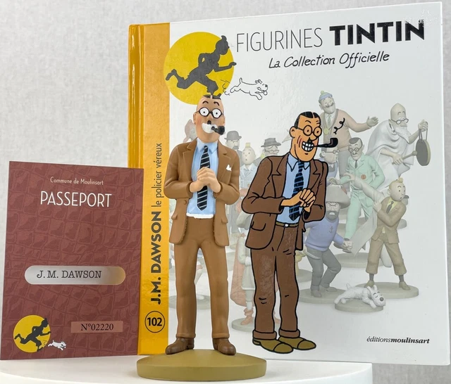 FIGURINE TINTIN COLLECTION officielle hergé moulinsart num 102 Dawson