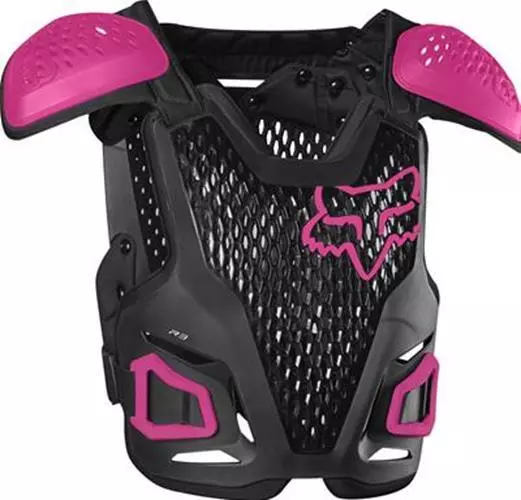 New Fox Racing Youth R3 Chest Guard - Black/Pink - 24811-285-OS