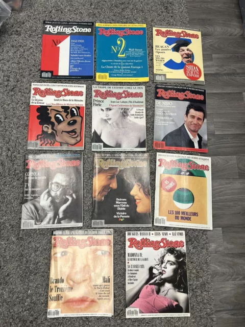 Rolling stones Magazine Lot de 11 numéros madonna