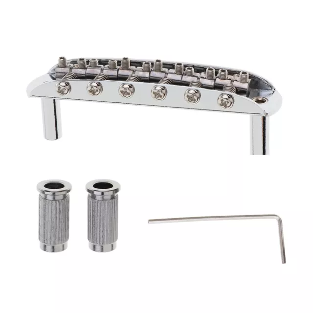 1pc Chrome Guitar Bridge Assembly w/ Screw & Wrench for Jaguar Guitars Parts