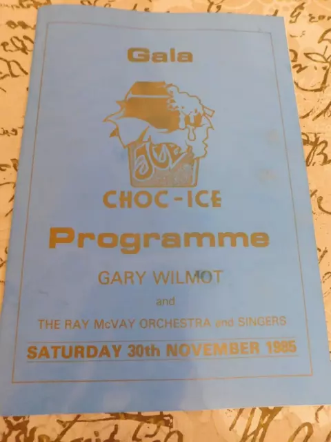 GALA CHO-ICE PROGRAMME 30TH NOVEMBER 1985 preowned