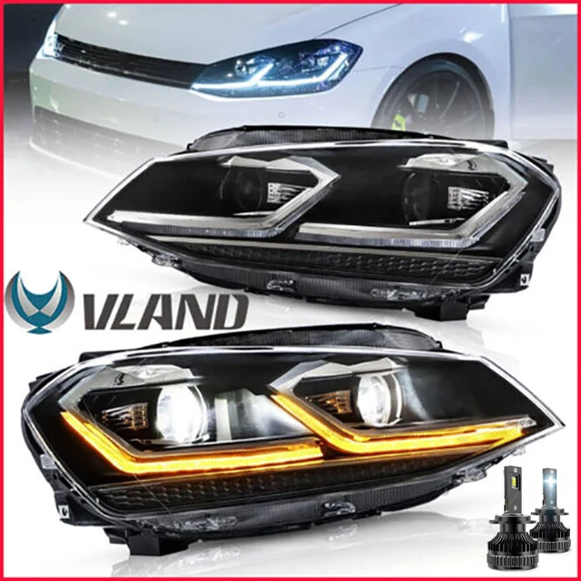 Vw Golf 7 Led Scheinwerfer Nachrüsten VLAND PAAR LED Scheinwerfer für VW Golf 7 VII 2013-2016 E-Prüfzeichen